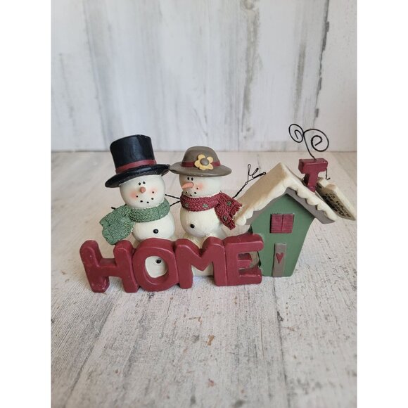 B Lloyd home snowman couple is where our story began home decor xmas - Picture 1 of 6